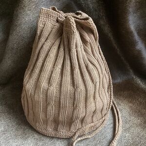 Boho Hippy Intricate Weave Design Drawstring Slouch Gather Handbag